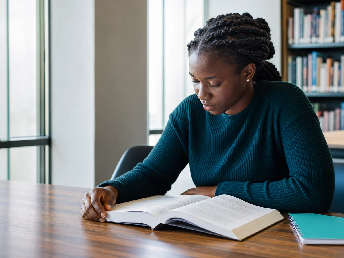 Learner building skills at a desk
