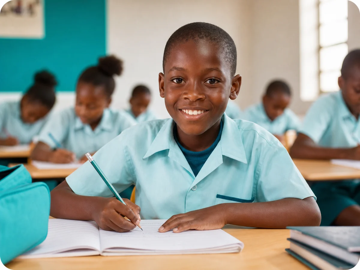 Instructor and young learner studying together with books